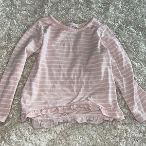 Pink and white striped long sleeve